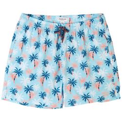 In Gear Mens Two-In-One Palm Print Swim Short
