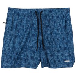 In Gear Mens Tonal Palm Volley 2-in-1 Swim Shorts
