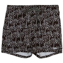 In Gear Mens Black Palm Volley 2-in-1 Swim Shorts
