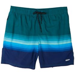 Mens Color Stripe 2 In 1 Four Way Stretch Swim Shorts