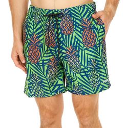 Mens Pineapple Print Swim Shorts