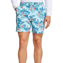 Mens 6in. Tropical Print Volley 2-in-1 Swim Shorts