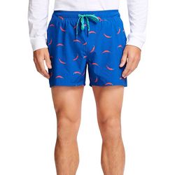 IZOD Mens 6in. Peppers Print Volley 2-in-1 Swim Shorts