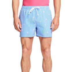 Mens 6in. Gingham Print Volley 2-in-1 Swim Shorts