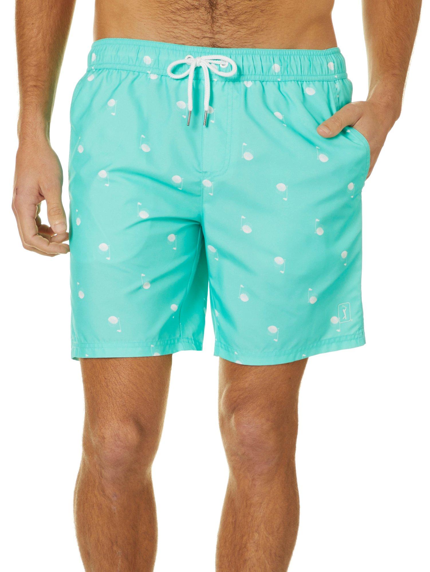 teal swim trunks