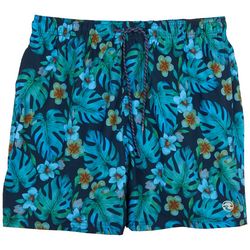 Ocean Current Mens Distant Floral Volley 2-in-1 Swim Shorts