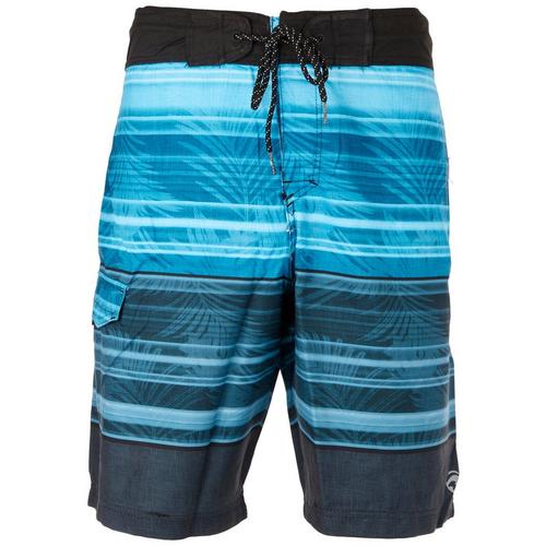 Ocean Current Mens 9.5 in. Striped Palm Print