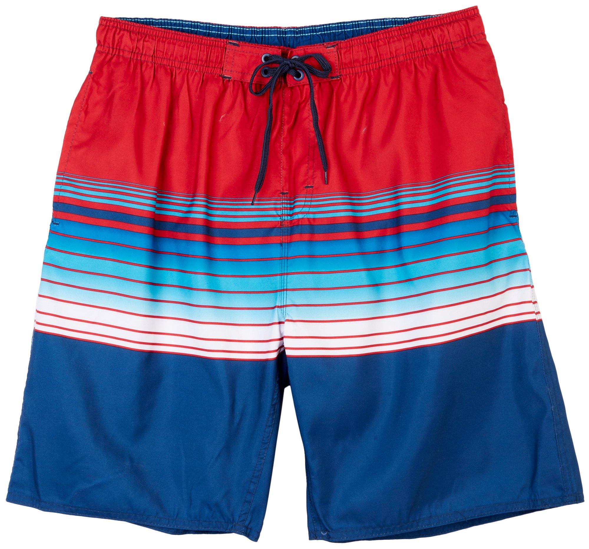 Burnside Mens Stripes Swim Shorts