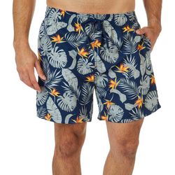 Burnside Mens Tropical Floral & Leafs Print Boardshorts