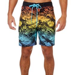 Laguna Mens 7.5in Rainbow Palm Swim Shorts