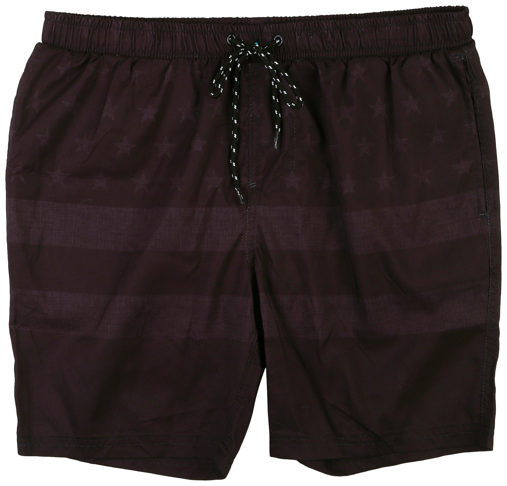 Distortion Mens 7 in. Stars And Stripe Volley Boardshorts