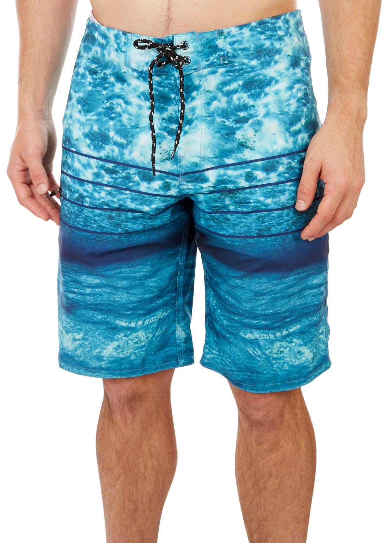 Distortion Mens Water Print Boardshorts