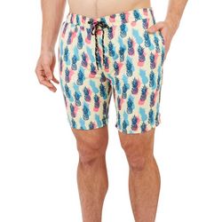 Distortion Mens 7in Pineapple Swim Shorts