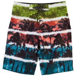 Distortion Mens Palm Ombre Boardshorts