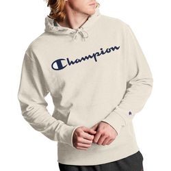 Champion Mens Solid Script Logo Hoodie