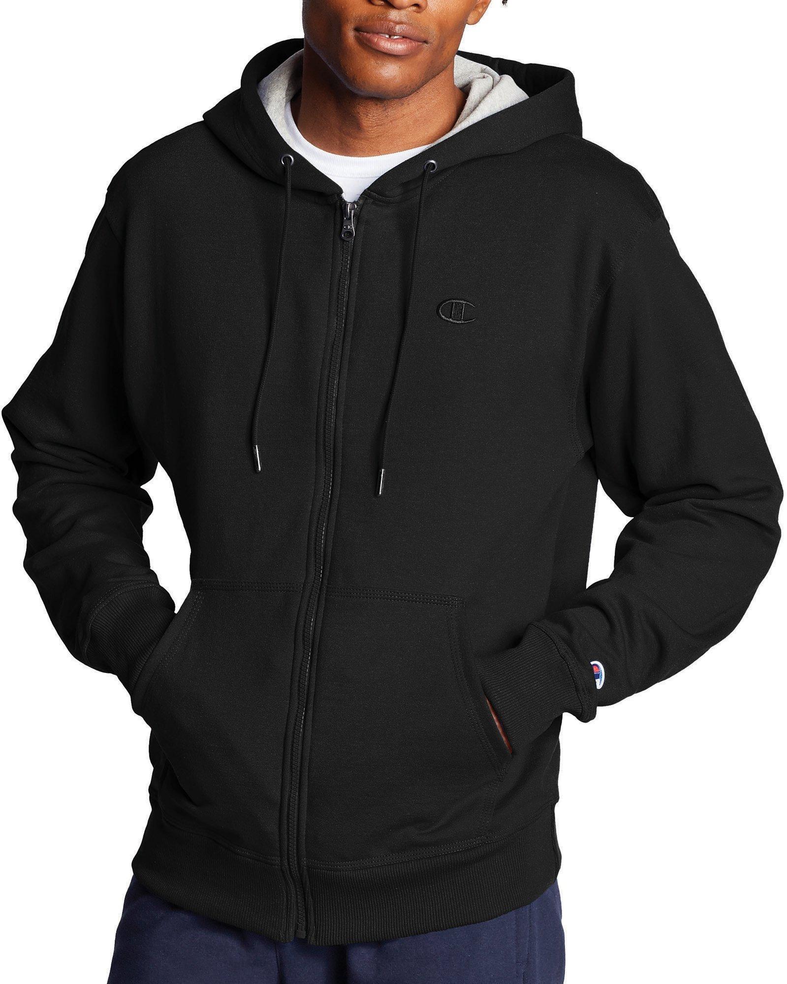 Mens Powerblend Full Zipper Long Sleeve Hoodie