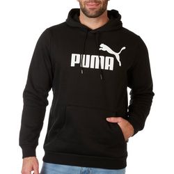 Puma Mens Solid Logo Drawstring Hoodie