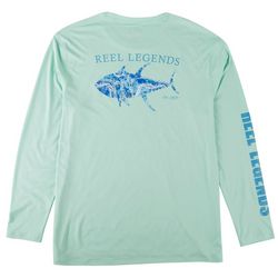 Reel Legends Mens Reel-Tec Marble Fish Long Sleeve T-Shirt