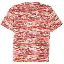 Reel Legends Mens Reel Tec Watercolor Stripe Print T-Shirt