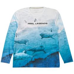 Details about   Mens Reel Legends Reel-Tex Long Sleeve Fishing Shirt Size XXL RED FISH NEW 