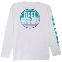 Reel Legends Mens Reel-Tec Gradiated Logo Long Sleeve Shirt