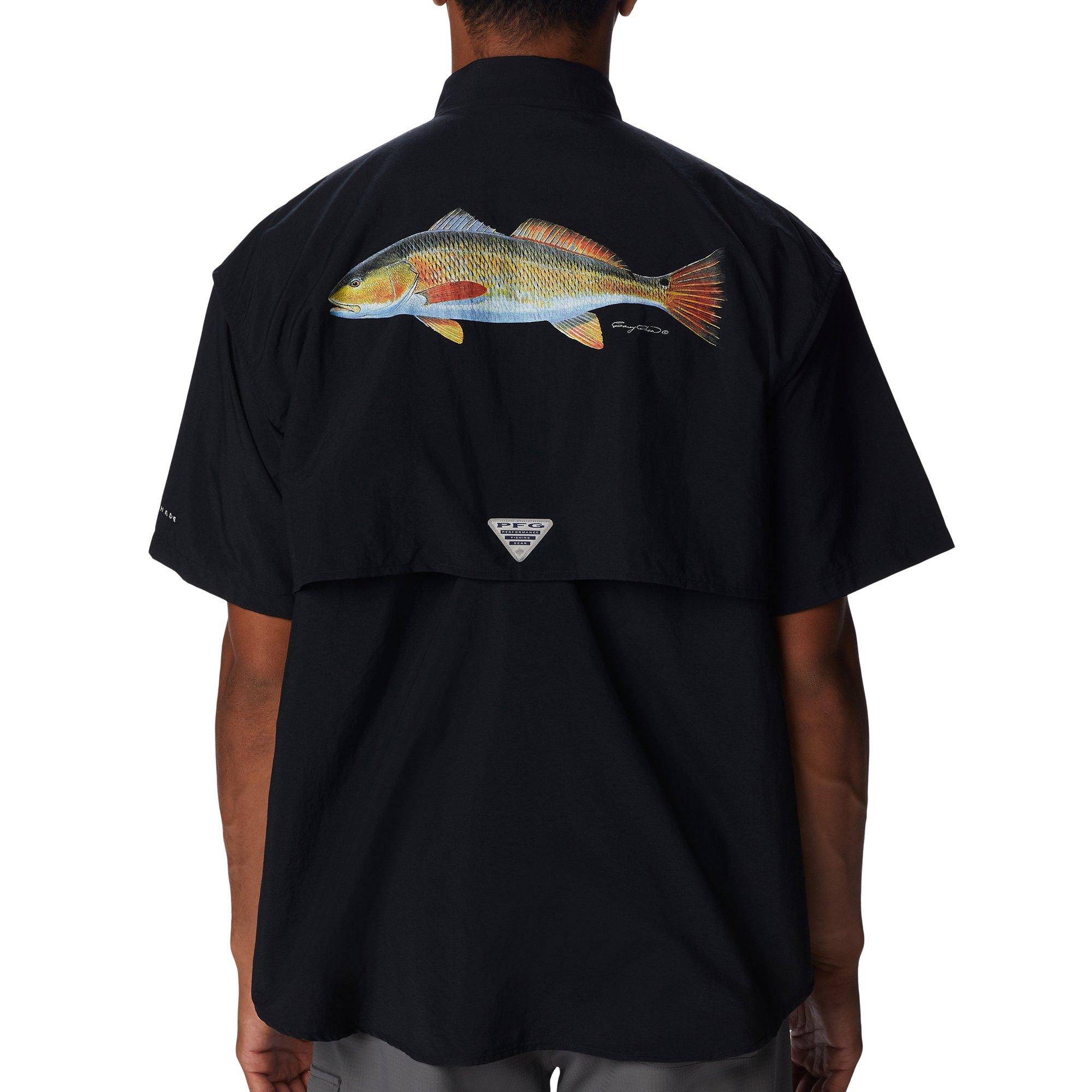 Columbia Mens Bahama Sailfish Fishing Shirt Blue 