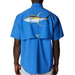 Mens PFG Bahama Icon Yellowfin Tuna Short Sleeve Shirt