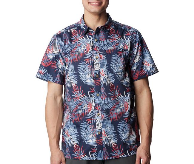 Columbia Big & Tall Hawaiian Casual Button-Down Shirts for Men for sale