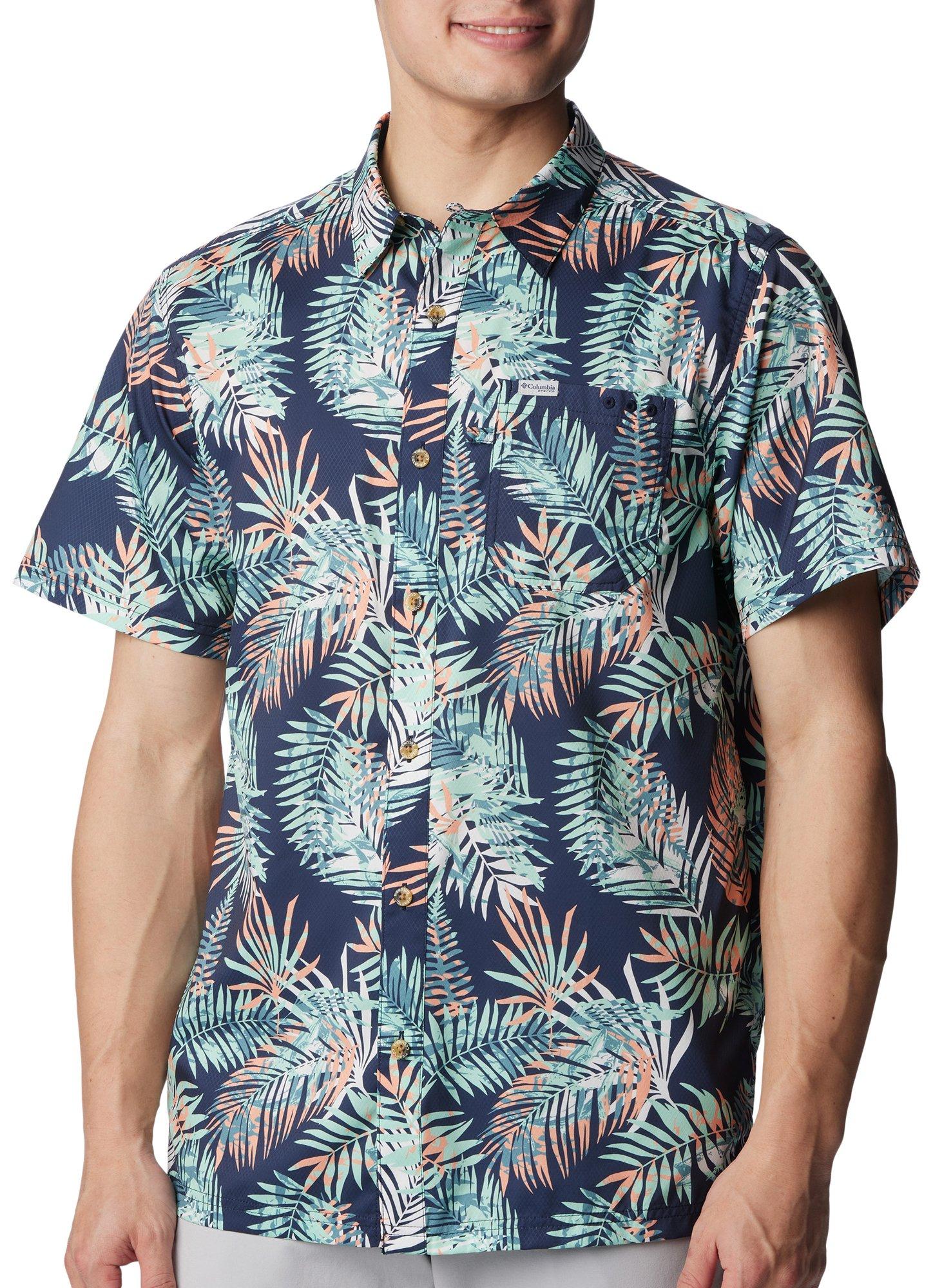 Mens PFG Tropical Short Sleeve Shirt