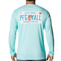 Columbia Mens PFG License Plate Long Sleeve T-Shirt