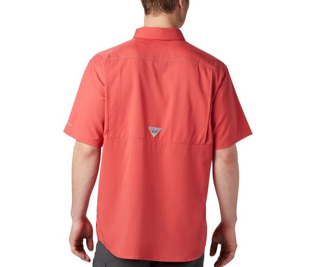 Columbia Low Drag Offshore Short Sleeve Shirt Men's Sunset Red Large