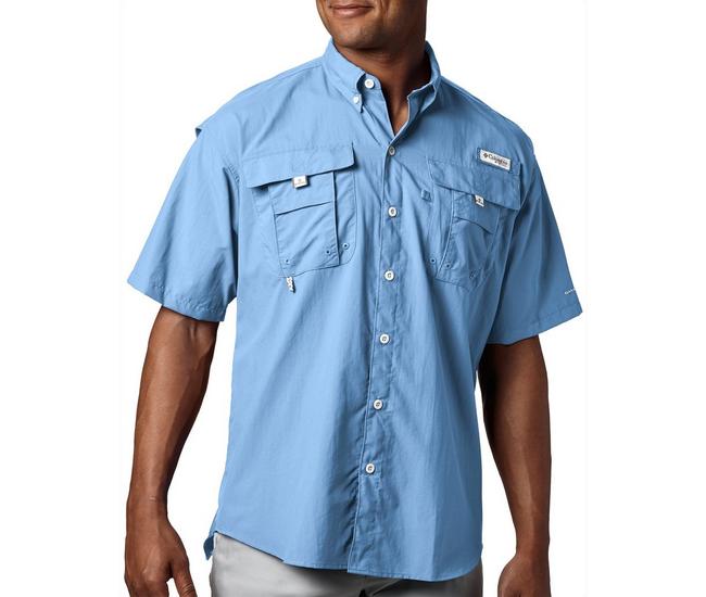Columbia Fishing Shirt Mens XL Blue Plaid Omni-Shade Long Sleeve, SUN  Protection