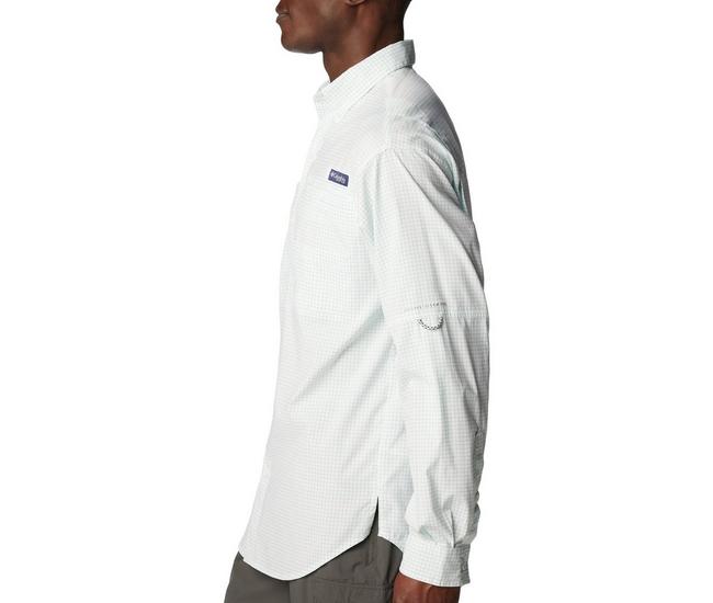 Columbia Men's PFG Super Tamiami Long Sleeve Shirt - L - BluePlaid