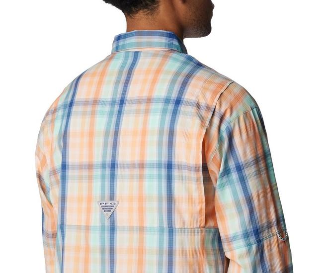 Columbia Super Tamiami Bright Nectar Long Sleeve Mens Shirt Orange XL