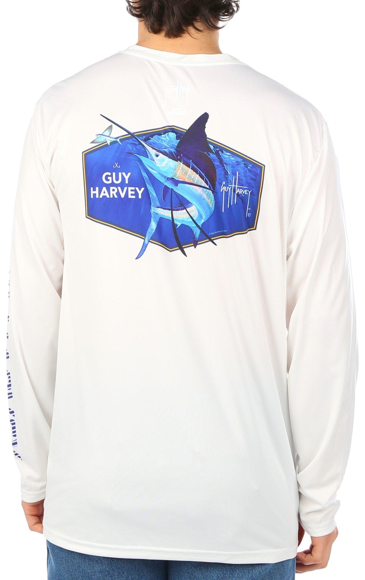Men's Mahi Hexagon Long Sleeve Performance Shirt – Guy Harvey