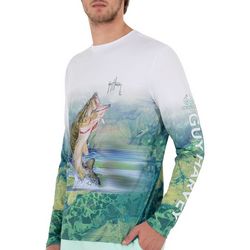Guy Harvey Mens Camo River Light Long Sleeve T-Shirt