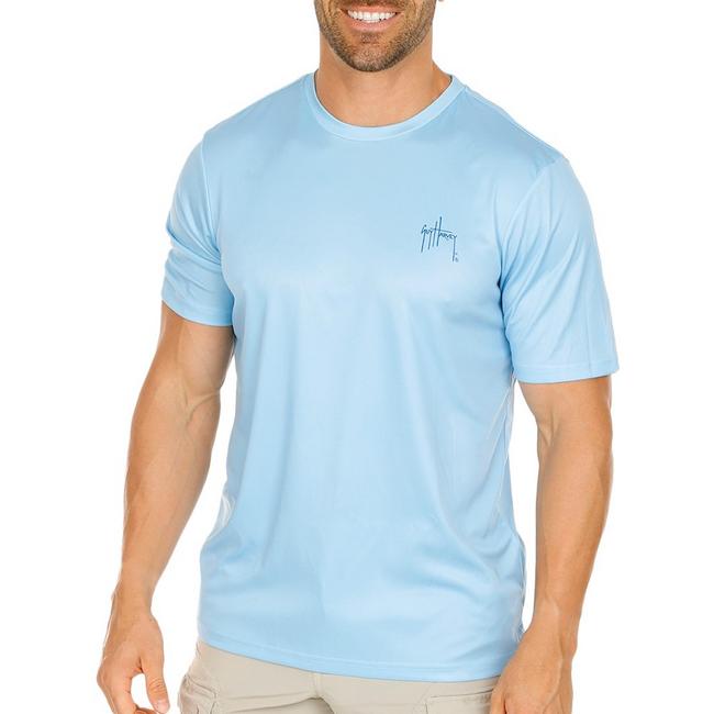 Guy Harvey | Men's Florida Mahi Short Sleeve Pocket Blue T-Shirt, Medium