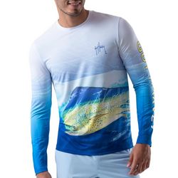 Guy Harvey Mens Mahi Mahi Long Sleeve Performance T-Shirt