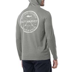 Guy Harvey Mens Screen Print Hooded Long Sleeve Top