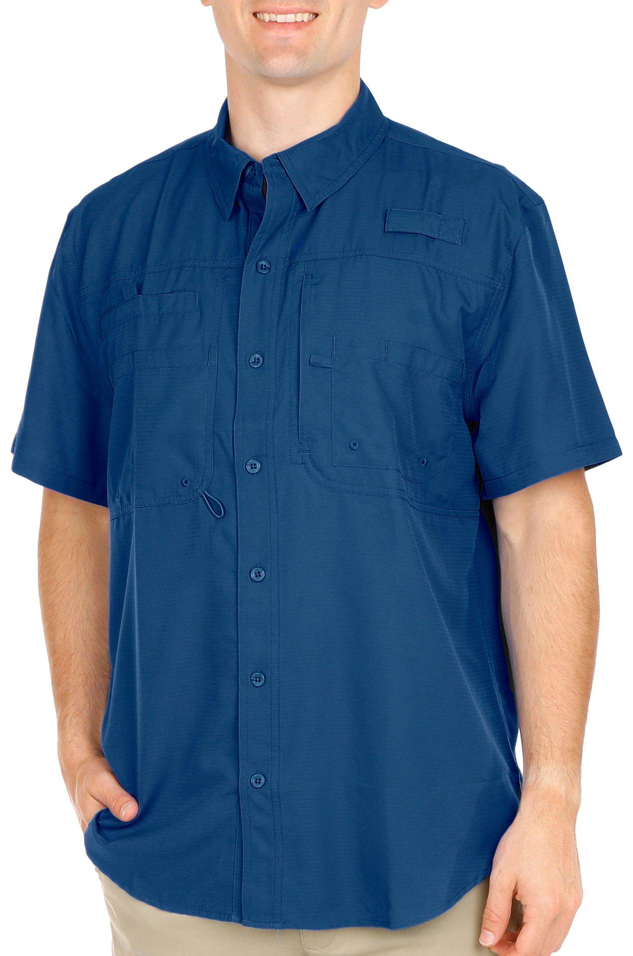 Reel Legends Mens Solid Saltwater II Short Sleeve Shirt