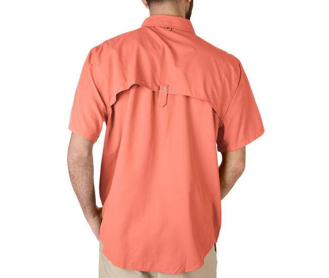 Reel Legends Mens Solid Saltwater II Short Sleeve Shirt - Lapis Green - Large
