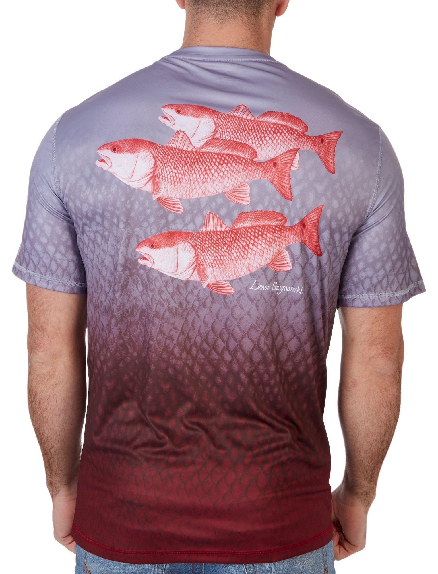 Reel Legends Mens Lea Szymanski Red Fish T-Shirt