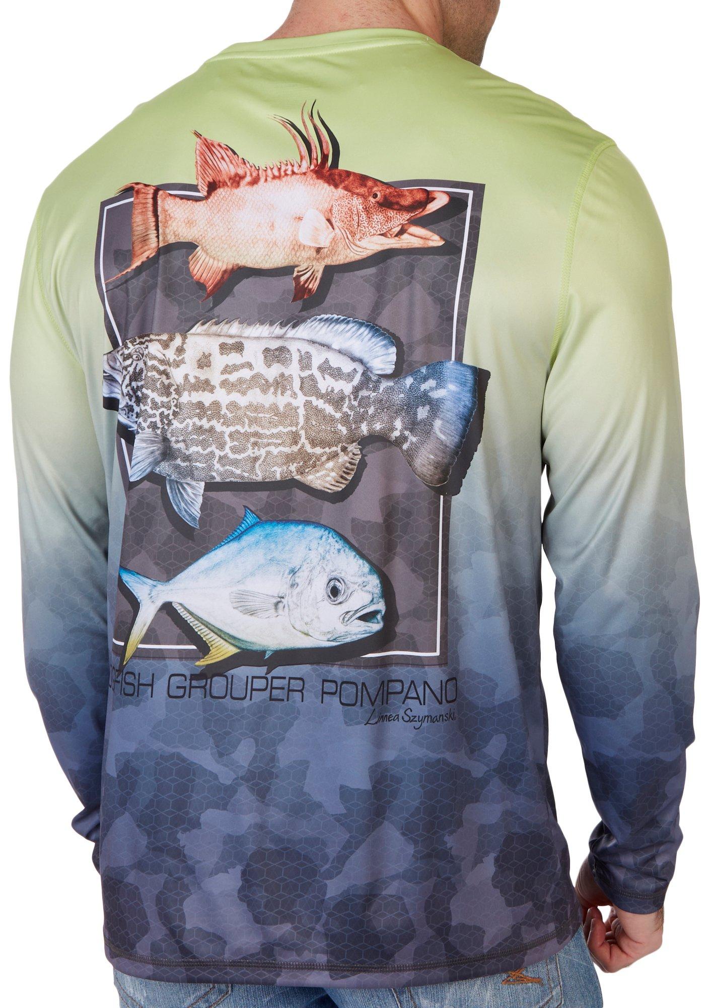 Mens Reel-Tec Hogfish Grouper Pompano T-Shirt