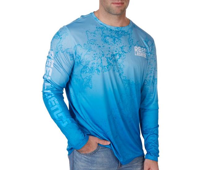 REEL Legends Men Shirt XL Reel Tec UPF 40 Sun Protection Moisture Wicking  Print