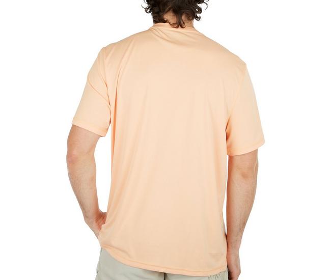 Reel Legends Mens Core Reel-Tec Solid Short Sleeve Shirt - Peach Cobbler - Small