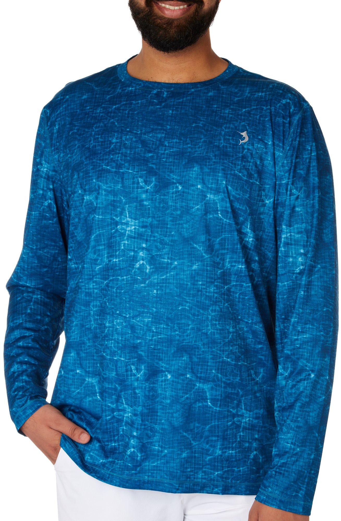 Reel Legends Keep It Cool Long Sleeve Shirt Size L Blue