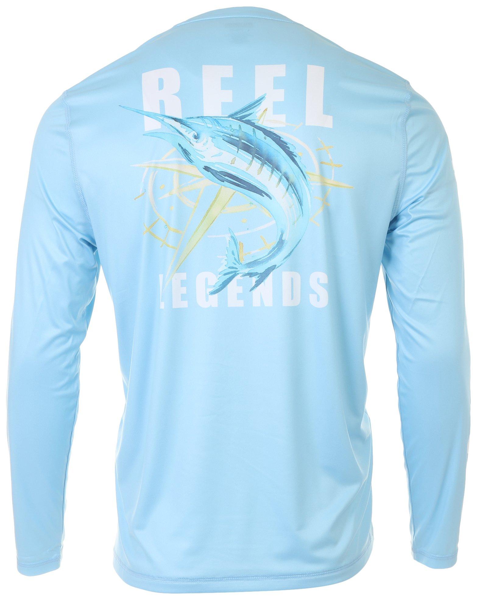  Reel Legends Mens Reel-Tec Tuna Time Sunshine T-Shirt Small  Yellow : Clothing, Shoes & Jewelry