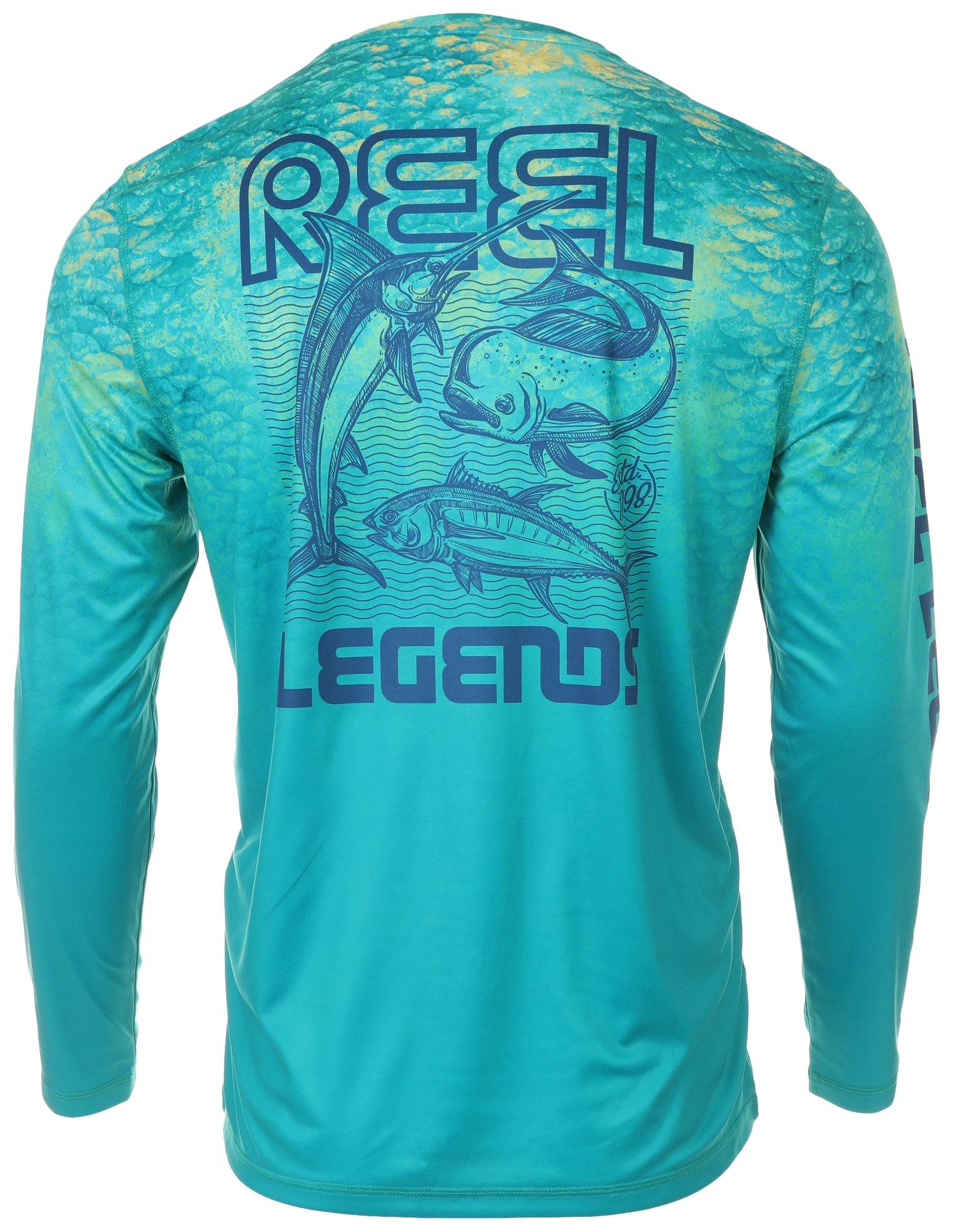 Reel Legends Blue Athletic T-Shirts for Men