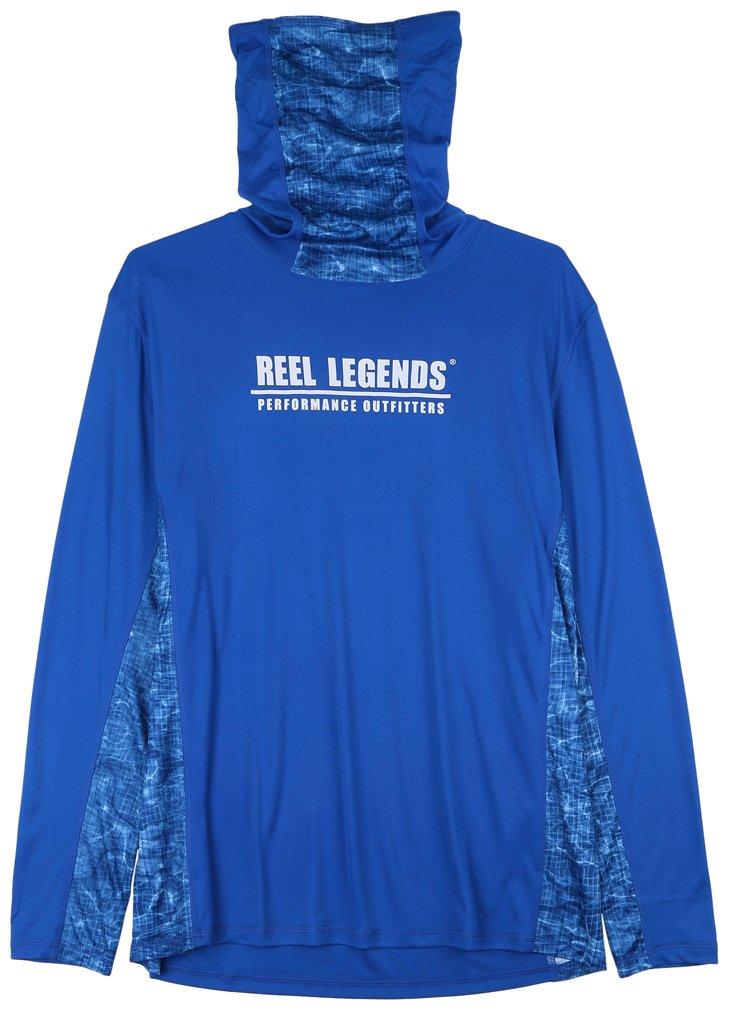 Reel Legends Mens Pool Grid Reel-Tec Gaiter Shirt