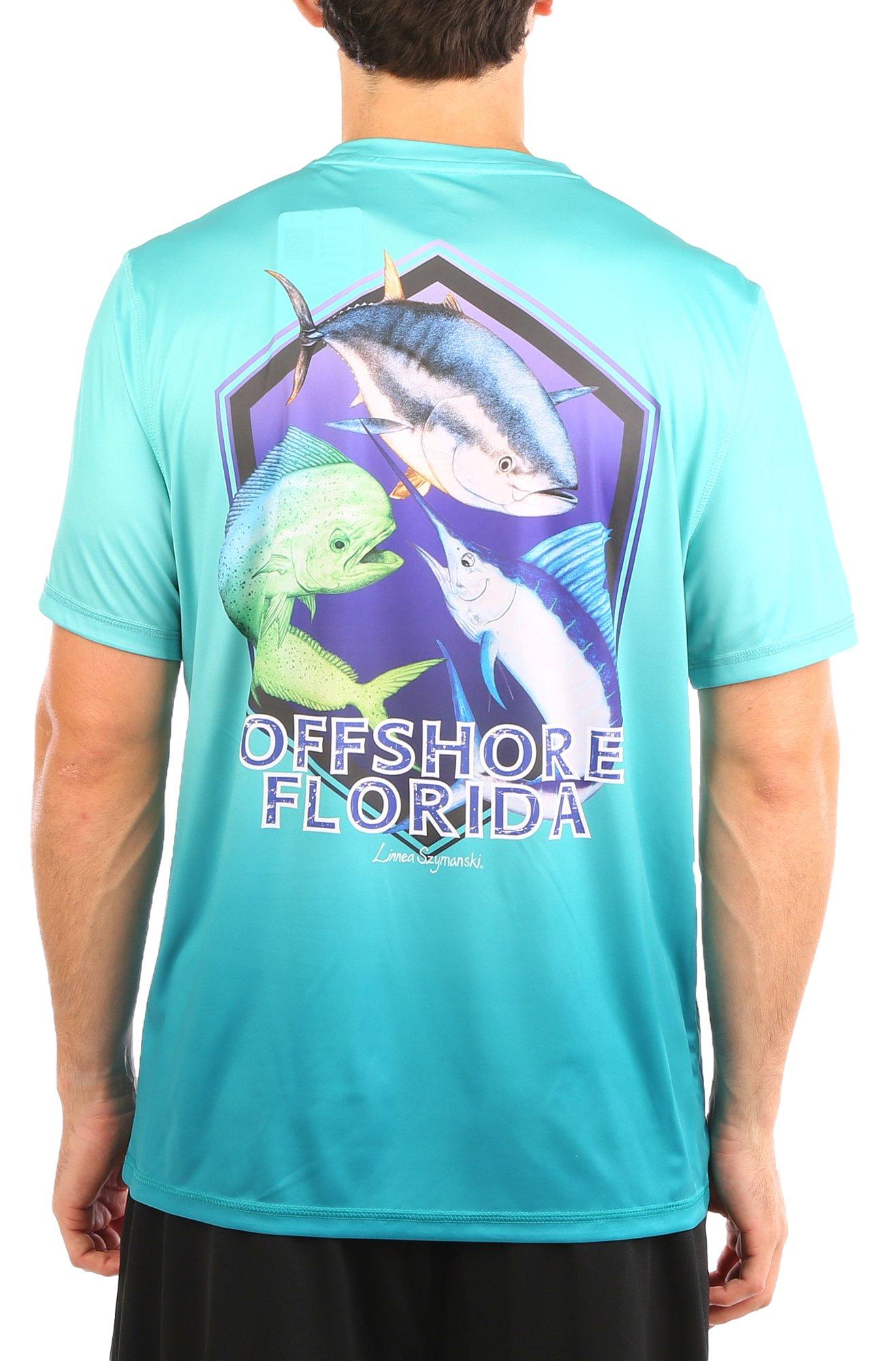 Reel Legends Mens Reel-Tec Offshore Florida Graphic T-Shirt